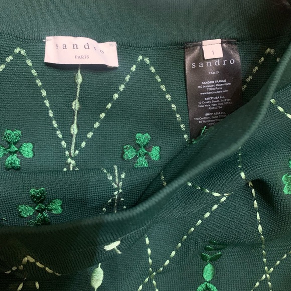 Sandro Clover Printer Mini Skirt - Picture 2 of 6